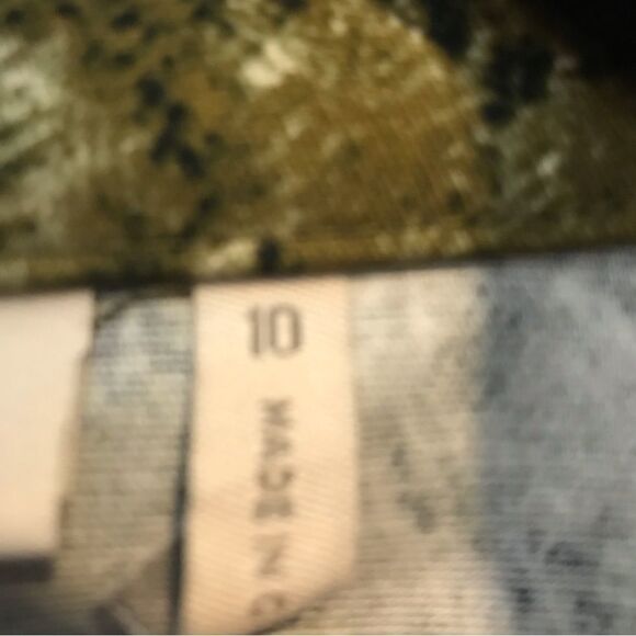 LoGo Lori Goldstein Jacket Women's Size 10 Green Animal Print Zippered P… - Picture 11 of 12